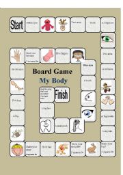 English Worksheet: Boardgame-My body