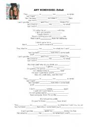 English Worksheet: Rehab by Amy Winehouse