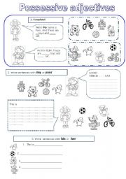 English Worksheet: possessive adjectives