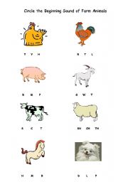 English Worksheet: animal phonics