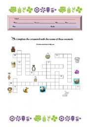 English Worksheet: Animals crossword