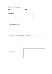 English Worksheet: ACTIVITY  Prepositions