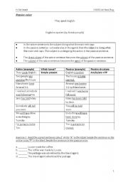 English worksheet: Passive voice