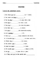 English worksheet: grammer