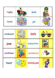 English Worksheet: English words I know domino. Part 4/6