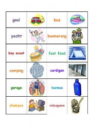 English Worksheet: English words I know domino. Part 5/6