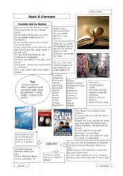 English Worksheet: Books & Literature