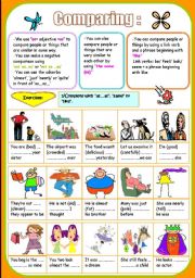 English Worksheet: comparing