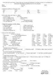 English Worksheet: 7th grade