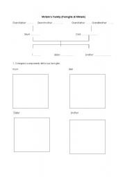 English Worksheet: my family