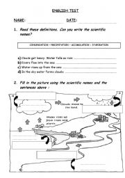 English Worksheet: ALL ABOUT WATER