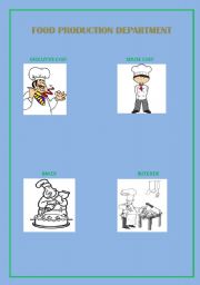English Worksheet: FOOD PRODUCTION DEPARTMENT