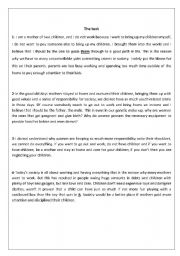 English Worksheet: reading