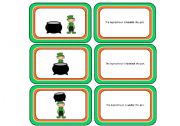 English Worksheet: St.Patricks Day Preposition Matching Cards (with Backing Cards and Letter Writing Activity)
