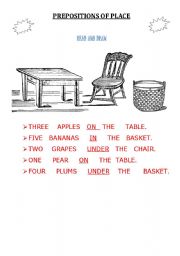 prepositions of place