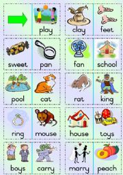 English Worksheet: Rhyming words Dominoes