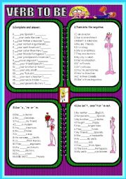 English Worksheet: VERB TO BE