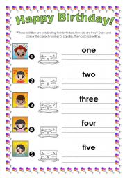 English Worksheet: How old are they?