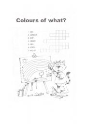 English Worksheet: Colours