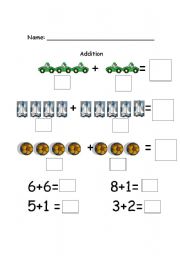 English Worksheet: Simple Addition Worksheet