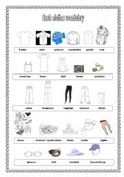 English Worksheet: Basic clothes vocabulary