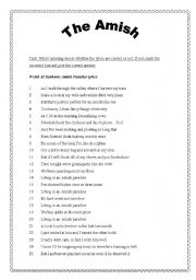 English Worksheet: AMISH PARADISE - error correction