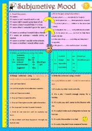 Subjunctive Mood - 2pages + key
