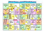 English Worksheet: Snakes and ladders - kids or beginner adults