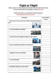 English worksheet: Fight or Flight