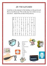 English Worksheet: kitchen vocabulary