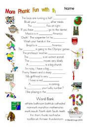3 More pages of Phonic Fun with th: worksheet, story and key (#4)