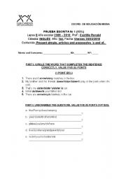 English Worksheet: Present Simple and articles Test
