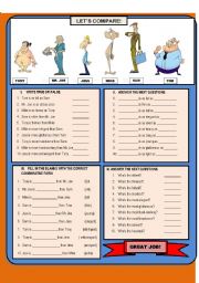 English Worksheet: LETS COMPARE!