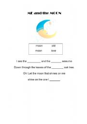 English worksheet: ME and the Moon