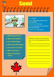 English worksheet: Vancouver: meet Sumi