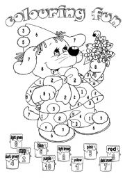 English Worksheet: COLOURING FUN