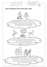 English Worksheet: HAVE GOT (2) - Fully editable