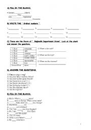 English worksheet: general revision