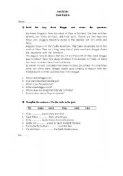 English Worksheet: Test Unit 6-Happy Earth 1