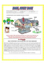 English Worksheet: home sweet home