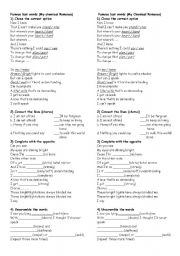 English Worksheet: famous last words by my Chemical Romance