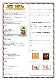 English Worksheet: GYPSY - SHAKIRA