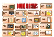 English Worksheet: DOMINO ADJECTIVES