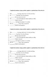 English Worksheet: verb to be 