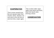 English worksheet: water cycle foldable part 1