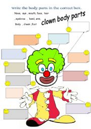  clown body parts