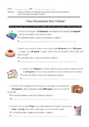 English Worksheet: weigh