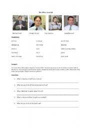 English Worksheet: The Office (US) episode Series 4 Local Ad