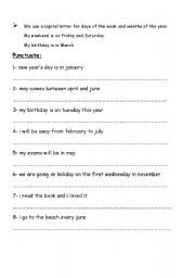 English worksheet: punctuation 7