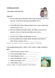 English Worksheet: Guess the job